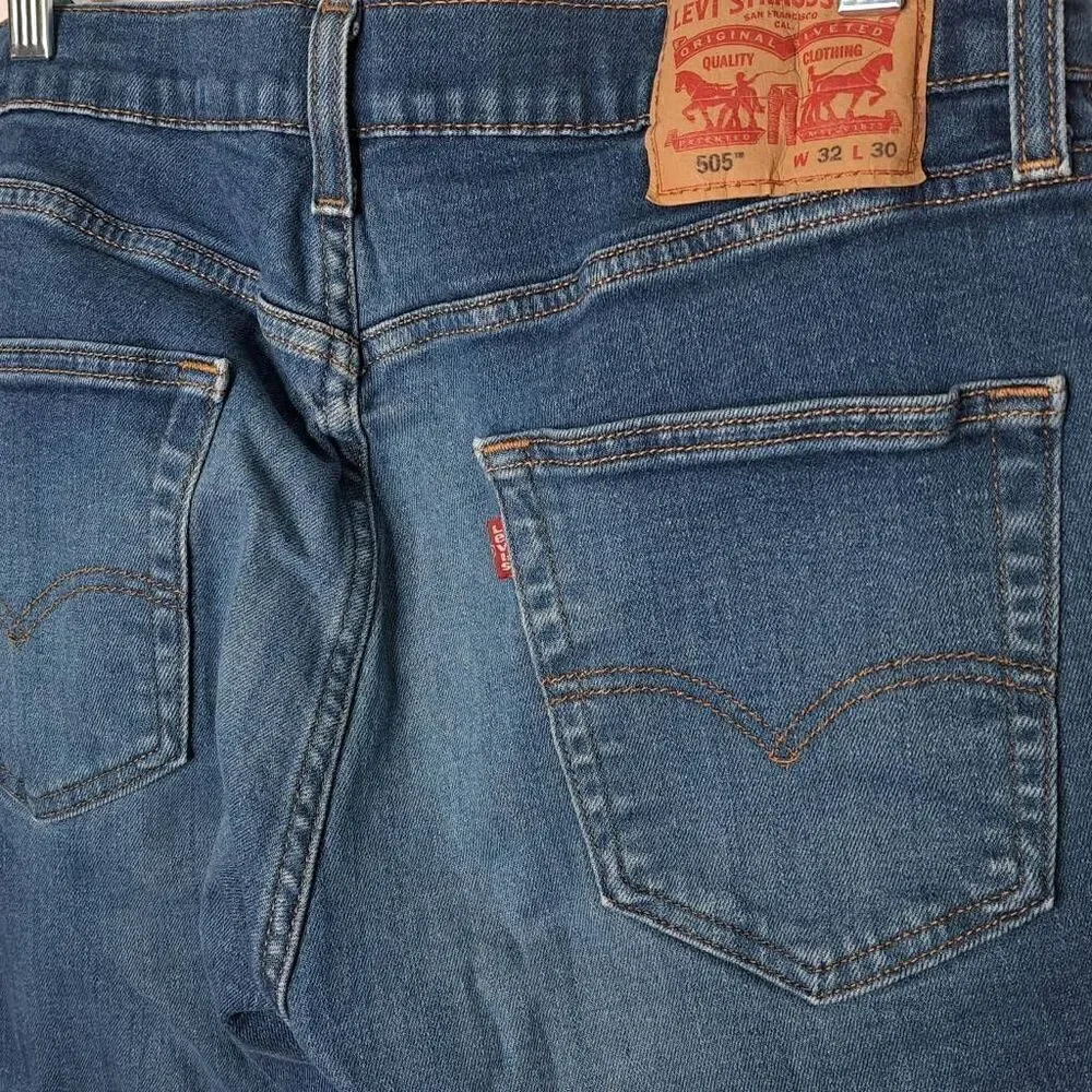 Levi's 505 Regular Fit Flex Stretch Men's Jeans size 32x30